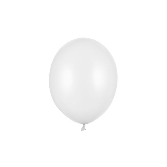 Balónek metalický BÍLÝ, 27 cm, 100 ks - Obr.1