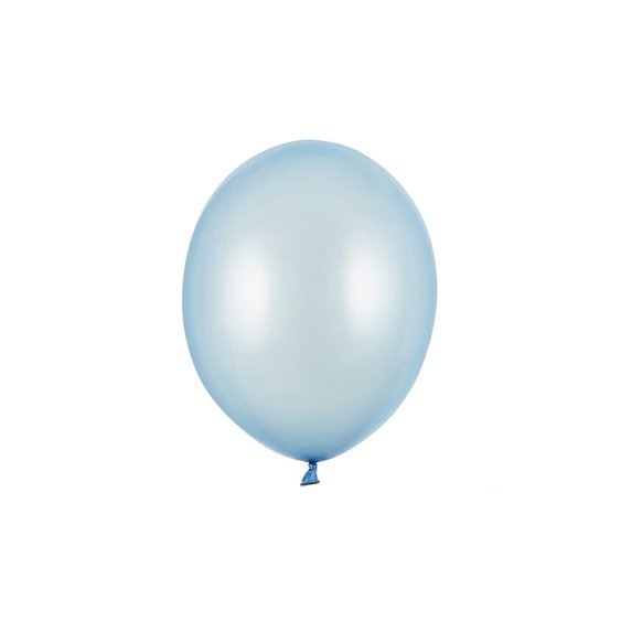 Balónek metalický SVĚTLE MODRÝ, 27 cm - Obr.1