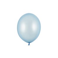 Balónek metalický SVĚTLE MODRÝ, 27 cm