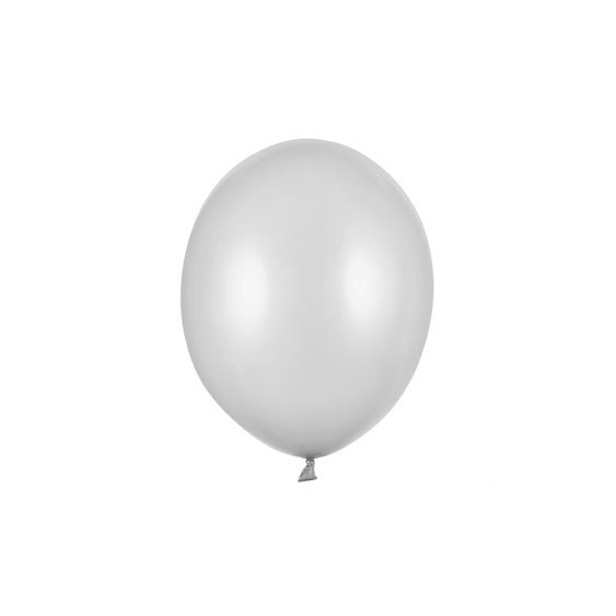 Balónek metalický STŘÍBRNÝ, 27 cm - Obr.1
