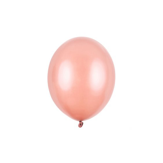 Balónek metalický RŮŽOVO-ZLATÝ, 27 cm - Obr.1