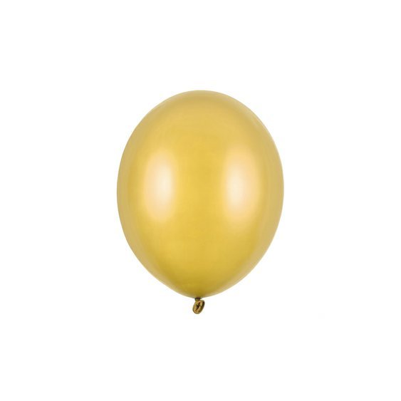 Balónek metalický ZLATÝ, 27 cm, 100 ks - Obr.1