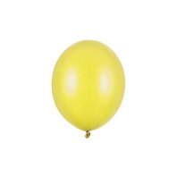 Balónek metalický ŽLUTÝ, 27 cm