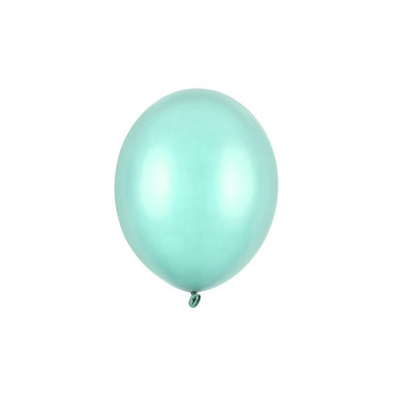 Balónek metalický SVĚTLE ZELENÝ, 27 cm - Obr.1