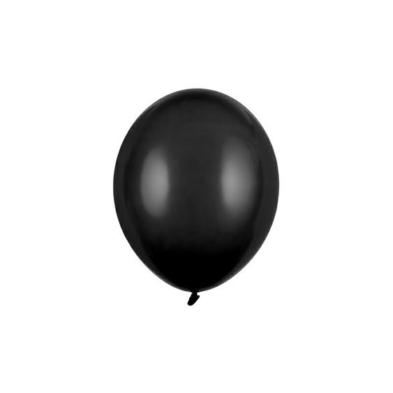 Balónek pastelový ČERNÝ, 27 cm, 100 ks - Obr.1