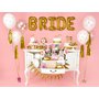 Balónek “Bride To Be” PRŮHLEDNÝ s růžovo-zlatým nápisem, 30 cm - Obr.2