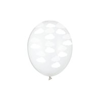 Balónek "Mráčky" PRŮHLEDNÝ, 30 cm