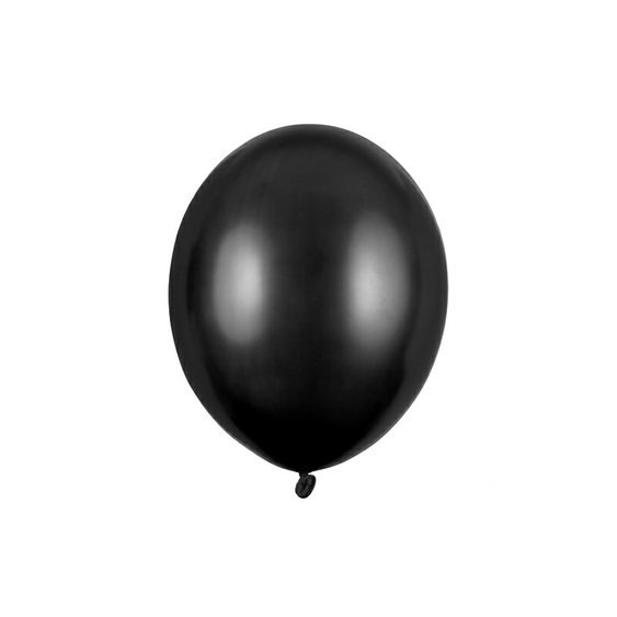 Balónek metalický ČERNÝ, 30 cm - Obr.1
