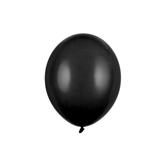 Balónek pastelový ČERNÝ, 30 cm - Obr.1