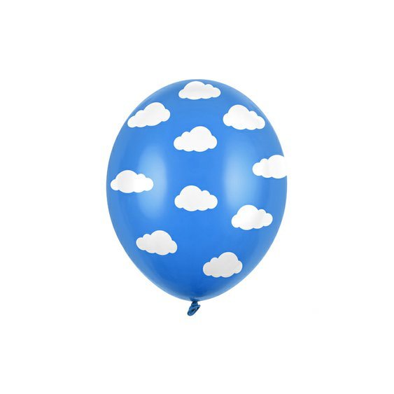Balónek "Mráčky" MODRÝ, 30 cm - Obr.1