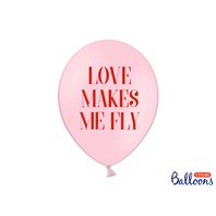 Balónek "Love Makes Me Fly" SVĚTLE RŮŽOVÝ, 30 cm
