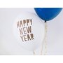 Balónek pastelový "Happy New Year" BÍLO-ZLATÝ, 30 cm - Obr. 2