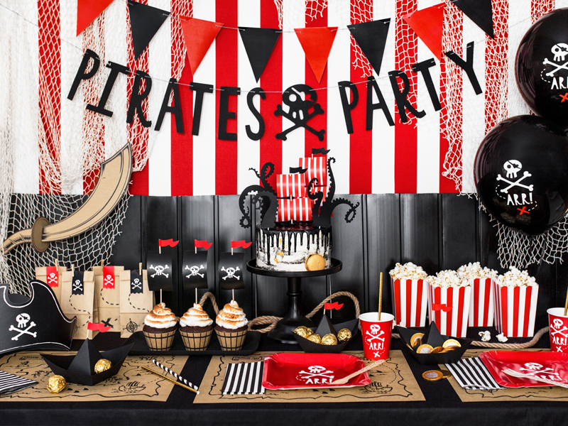 Balonek Piratska Party Cerny 30 Cm Partyday Cz