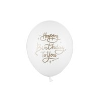 Balónek “Happy Birthday To You” BÍLÝ, 30 cm