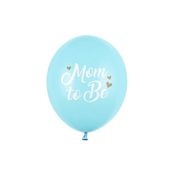 Balónky “Mom to Be” SVĚTLE MODRÉ, 30 cm, 6 ks - Obr.1