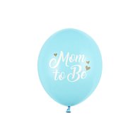 Balónky “Mom to Be” SVĚTLE MODRÉ, 30 cm, 6 ks