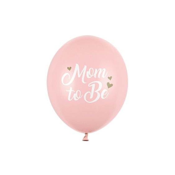 Balónky “Mom to Be” SVĚTLE RŮŽOVÉ, 30 cm, 6 ks - Obr.1
