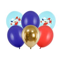Balónky “Bleskové letadlo”, 30 cm, 6 ks