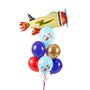 Balónek “Bleskové letadlo” SVĚTLE MODRÝ, 30 cm - Obr.2