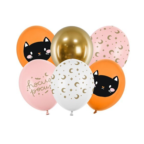 Balónky “Magický Halloween-kočka”, 30 cm, 6 ks - Obr.1