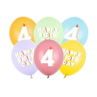 Narozeninové balónky “Happy Birthday MIX - 4”, 30 cm, 6 ks - Obr.1