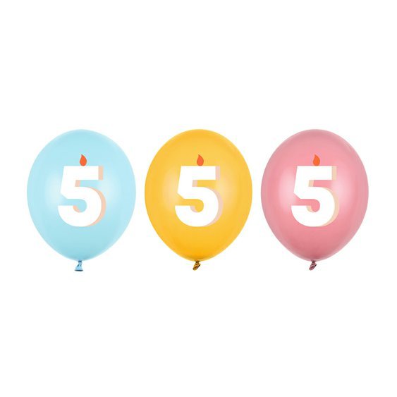 Narozeninové balónky “Happy Birthday MIX - 5”, 30 cm, 50 ks - Obr.1