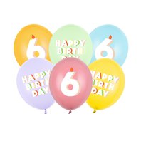 Narozeninové balónky “Happy Birthday MIX - 6”, 30 cm, 6 ks - Obr.1