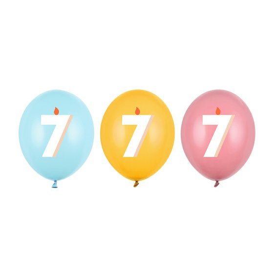 Narozeninové balónky “Happy Birthday MIX - 7”, 30 cm, 50 ks - Obr.1
