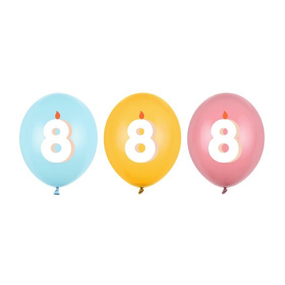 Narozeninové balónky “Happy Birthday MIX - 8”, 30 cm, 50 ks - Obr.1