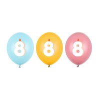 Narozeninové balónky “Happy Birthday MIX - 8”, 30 cm, 50 ks - Obr.1