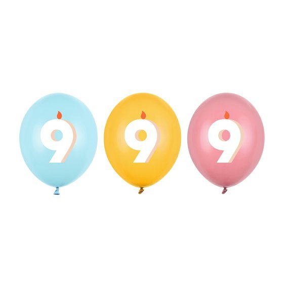 Narozeninové balónky “Happy Birthday MIX - 9”, 30 cm, 50 ks - Obr.1