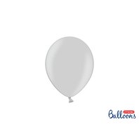 Balónek metalický STŘÍBRNÝ, 12 cm, 100 ks