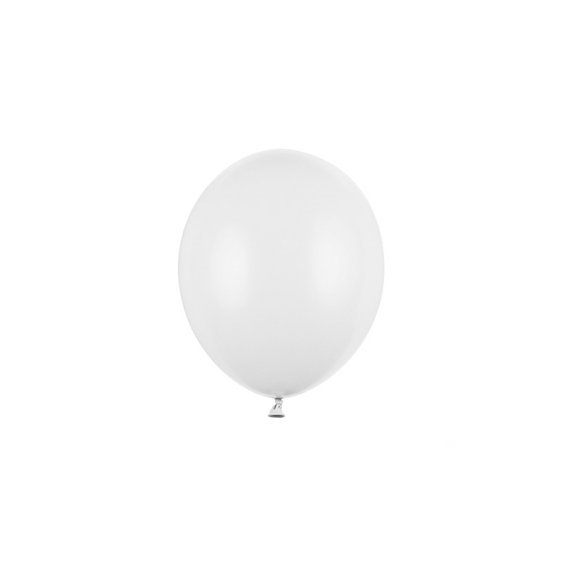 Balónek pastelový BÍLÝ, 12 cm, 100 ks - Obr.1