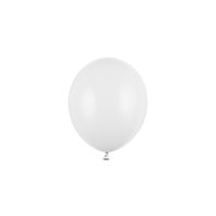 Balónek pastelový BÍLÝ, 12 cm, 100 ks