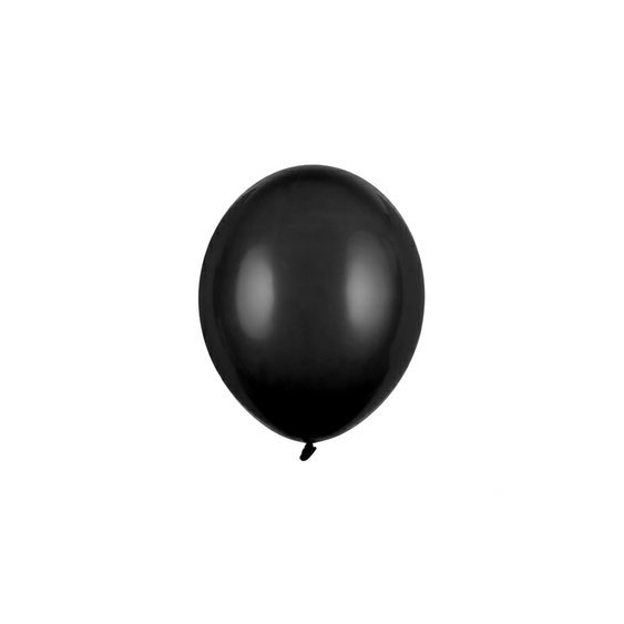 Balónek pastelový ČERNÝ, 12 cm, 100 ks - Obr.1