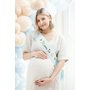 Šerpa “Mom to be” SVĚTLE MODRÁ, 75 cm - Obr.5
