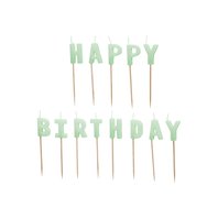 Narozeninové svíčky “Happy Birthday" ZELENÉ - Obr.1
