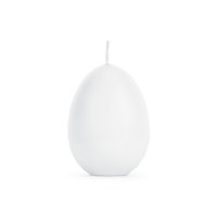 Svíčka “Velikonoční vajíčko” BÍLÁ, 10 cm
