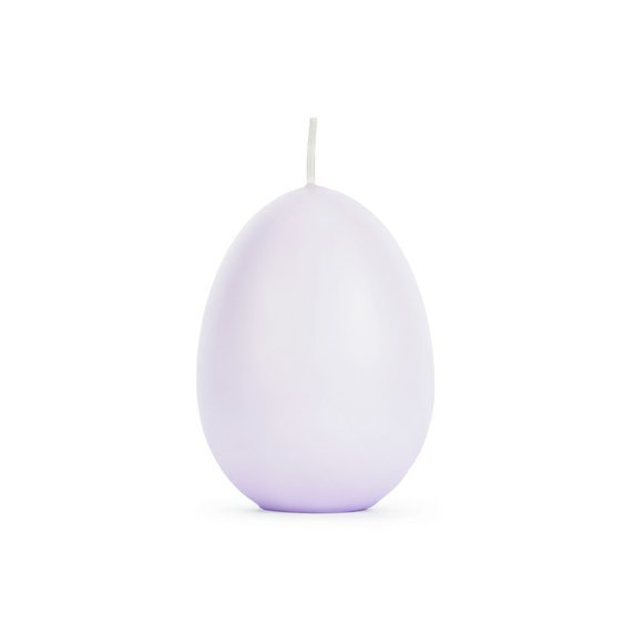 Svíčka “Velikonoční vajíčko” SVĚTLE FIALOVÁ, 10 cm - Obr.1