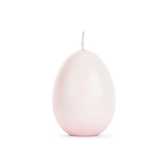 Svíčka “Velikonoční vajíčko” SVĚTLE RŮŽOVÁ, 10 cm - Obr.1