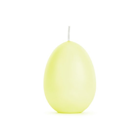 Svíčka “Velikonoční vajíčko” SVĚTLE ŽLUTÁ, 10 cm - Obr.1