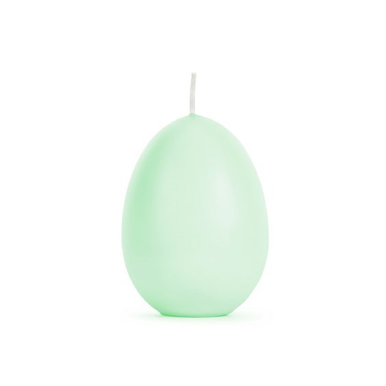 Svíčka “Velikonoční vajíčko” SVĚTLE ZELENÁ, 10 cm - Obr.1