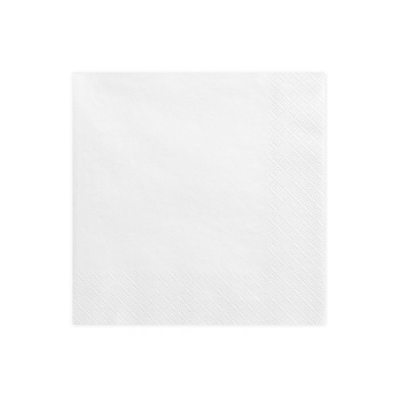 Ubrousky papírové třívrstvé BÍLÉ, 20 kusů, 33 x 33 cm - Obr. 1