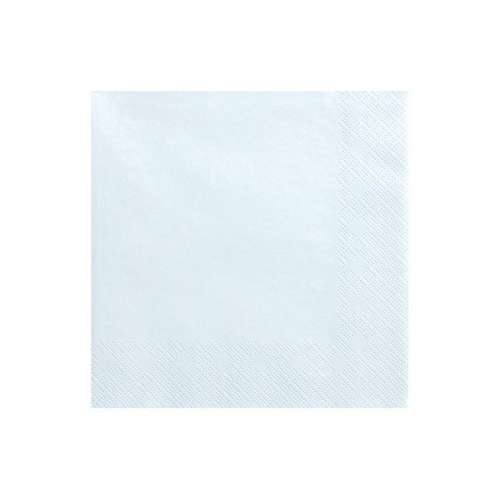 Ubrousky papírové třívrstvé SVĚTLE MODRÉ, 20 kusů, 33 x 33 cm - Obr. 1