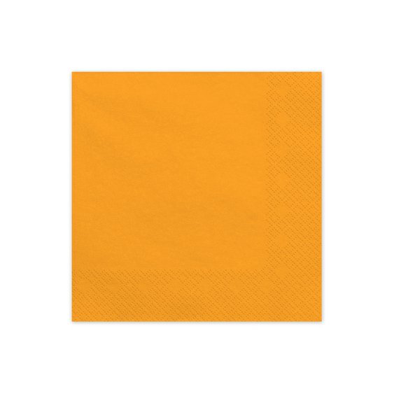 Ubrousky papírové třívrstvé ORANŽOVÉ, 33x33 cm, 20 ks - Obr.1
