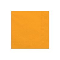 Ubrousky papírové třívrstvé ORANŽOVÉ, 33x33 cm, 20 ks - Obr.1