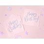 Ubrousky “Happy Birthday” SVĚTLE RŮŽOVÉ, 33x33, 20 ks - Obr. 4