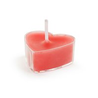 Čajová svíčka “srdce” ČERVENÁ, 4 cm, 10 ks - Obr.1