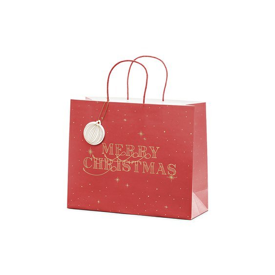 Vánoční dárková taška “Merry Christmas” ČERVENÁ - Obr.1