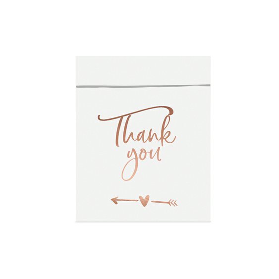 Dárkové pytlíčky “Thank You” RŮŽOVO-ZLATÉ, 6 ks - Obr. 1